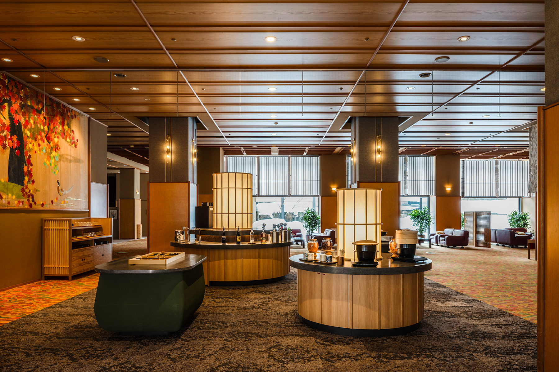 定山渓温泉 花もみじ1階ロビーラウンジ