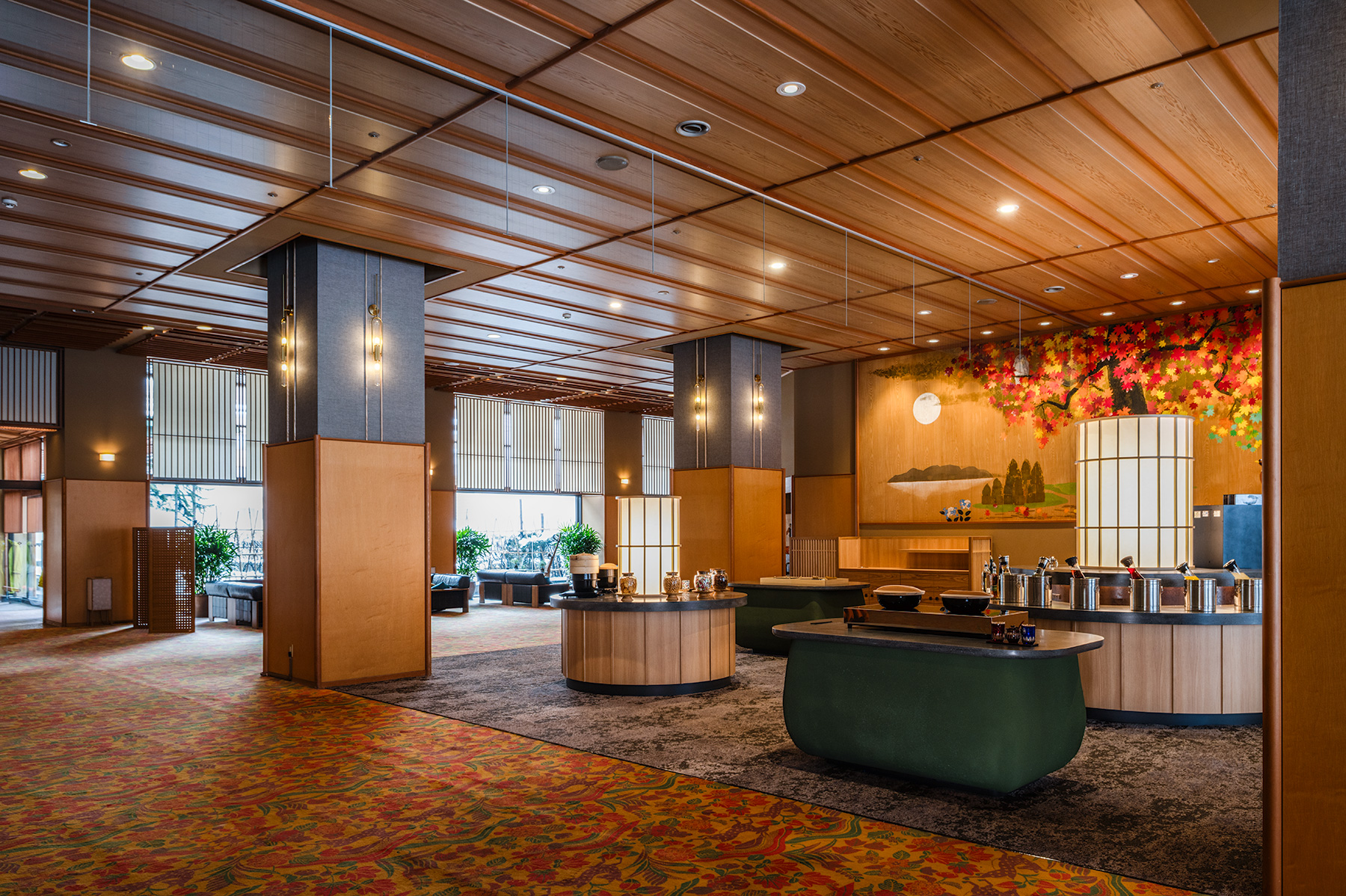 定山渓温泉 花もみじ1階ロビーラウンジ